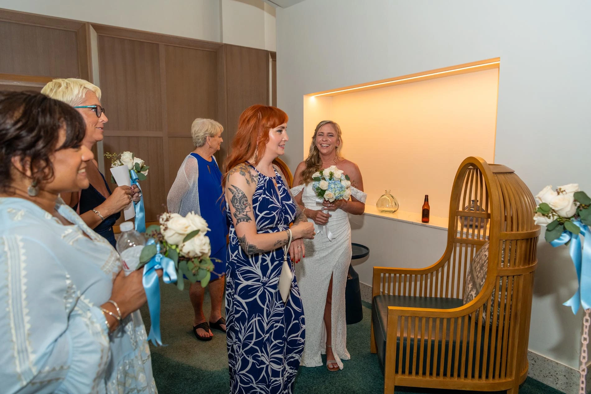 Bride waiting for the ceremony procession to begin