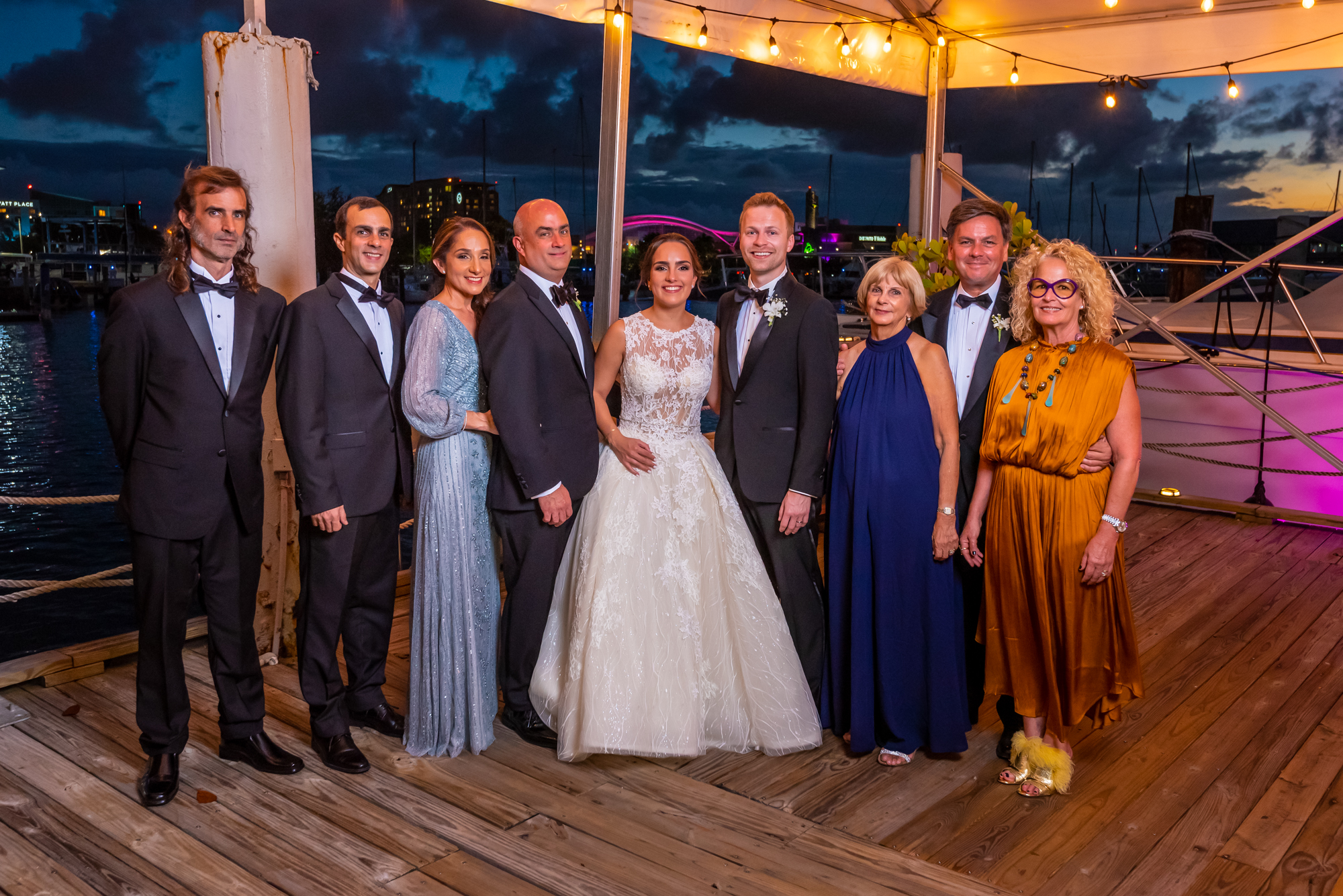 Couple and bride's family